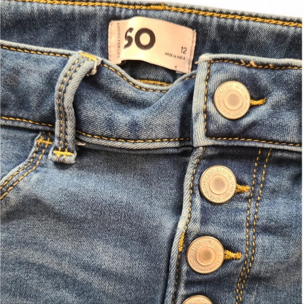 SO Blue Denim Jeans Collection with Unique Accents Set Of 3‎ Girls Size 12